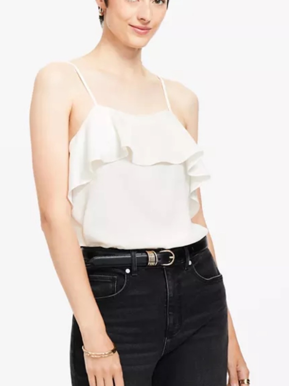 LOFT Ruffled Camisole Tank Medium